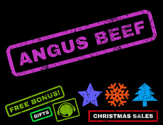 Angus beef rubber stamp Royalty Free Vector Image