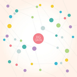 big data abstract molecule vector image