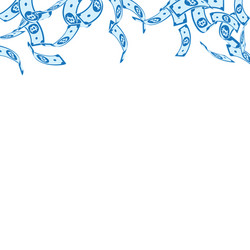 bitcoin internet currency notes falling floating vector image