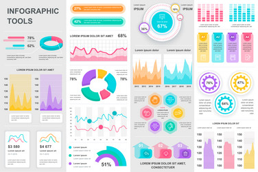 Bundle infographic ui ux kit elements vector