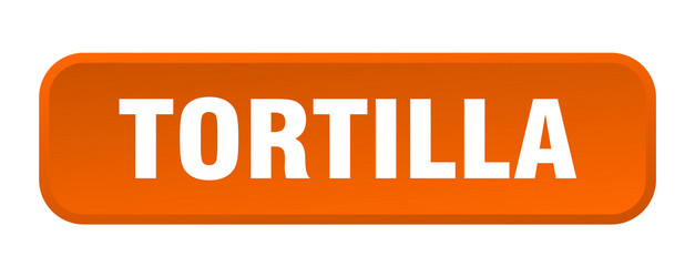 tortilla button square 3d push vector image