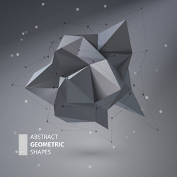 abstract geometric shape triangular crystal vector image