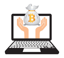 bit coin vector image