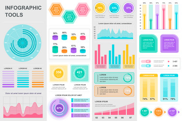 Bundle infographic ui ux kit elements vector