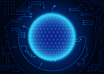 circuit technology background with hi-tech digital vector image