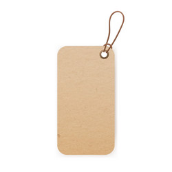 kraft cardboard label on string thread craft vector image
