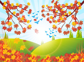 autumn background vector