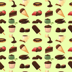 Chocolate seamless pattern Royalty Free Vector Image