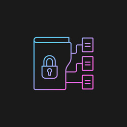 data classification gradient icon for dark theme vector image