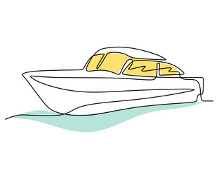 Speed Boat sketch line art illustration 9275646 Vector Art at Vecteezy