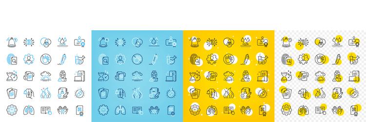 Icons set of vaccine announcement vector