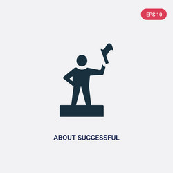 two color about successful man icon from user vector image