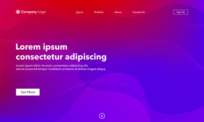 abstract background website landing page template vector image