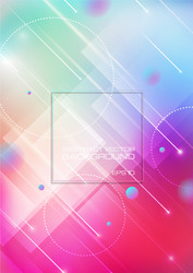 Abstract geometric shapes on colorful background vector