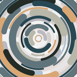abstract round line pattern design center vector image