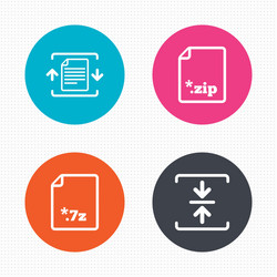 archive file compressed zipped document vector image