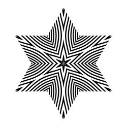 Design element in star shape vector