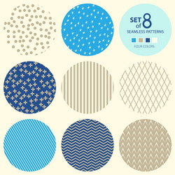 Geometric Round Pattern Set vector image