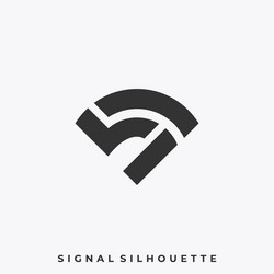 signal silhouette design template vector