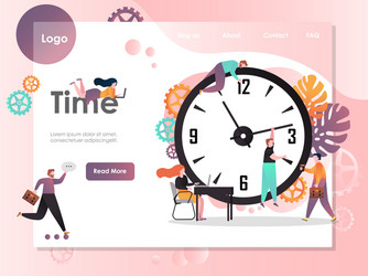 time website landing page design template vector image