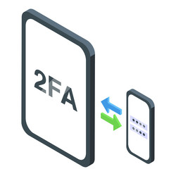 two factor authentication sending security code vector image