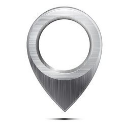 metal map pointer on a white background vector image
