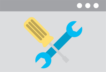 template computer with tools vector image