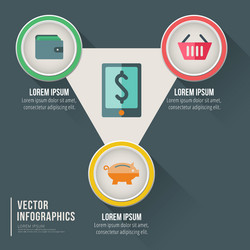 abstract infographic flat design workflow layout vector image