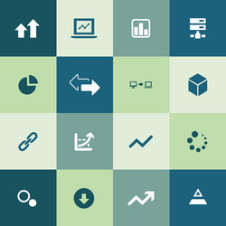 big data database icons universal set for web vector image