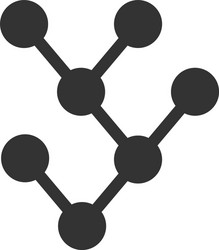 flat binary tree icon vector image