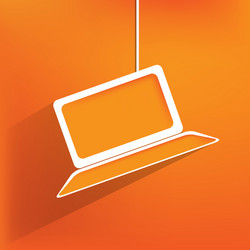 notebook web iconflat design vector image