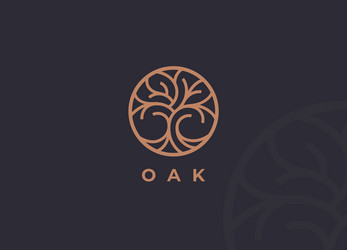 Circle tree logo icon Royalty Free Vector Image