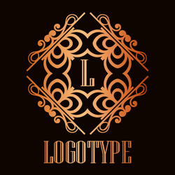 Vintage ornamental monogram Royalty Free Vector Image