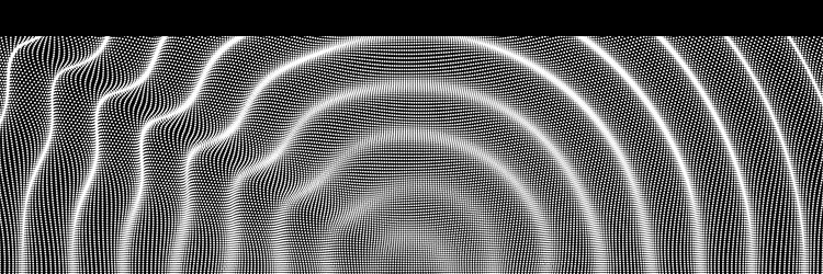 3d wavy background with ripple effect grid surface vector image