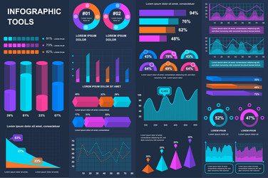 bundle infographic ui ux kit elements vector image