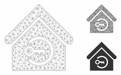 home login mesh network model and triangle vector image
