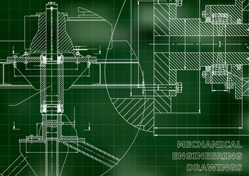 Green background grid backgrounds engineering Vector Image