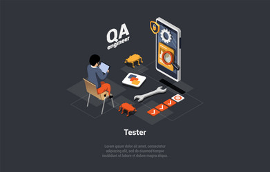 software testing and it professions vector image