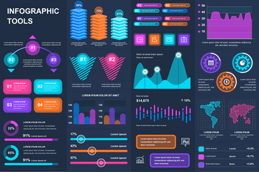 bundle infographic ui ux kit elements vector image