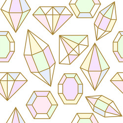diamond jem shape seamless pattern vector image