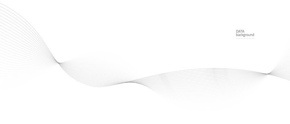 Grey Particle Flow - Abstract Tech vector image