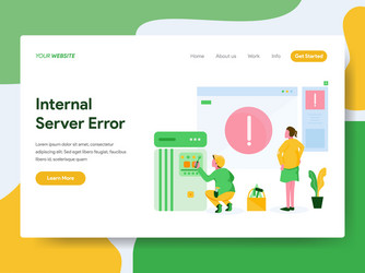 landing page template internal server error vector image