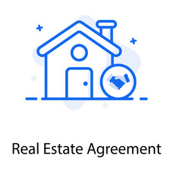 Real estate agreement vector