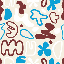 abstract seamless pattern background with shapes vector image