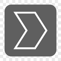 arrowhead right rounded square button vector image