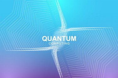 quantum computer technology concept deep learning vector image