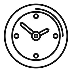 wall clock icon outline web button vector image