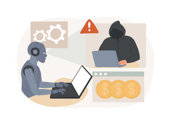 ai-powered fraud detection abstract concept vector image