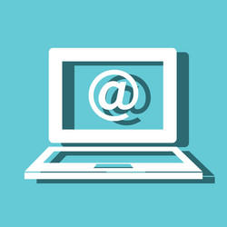 arroba symbol web button isolated icon vector image