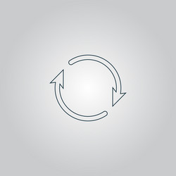 arrow circle icon - cycle loop roundabout vector image